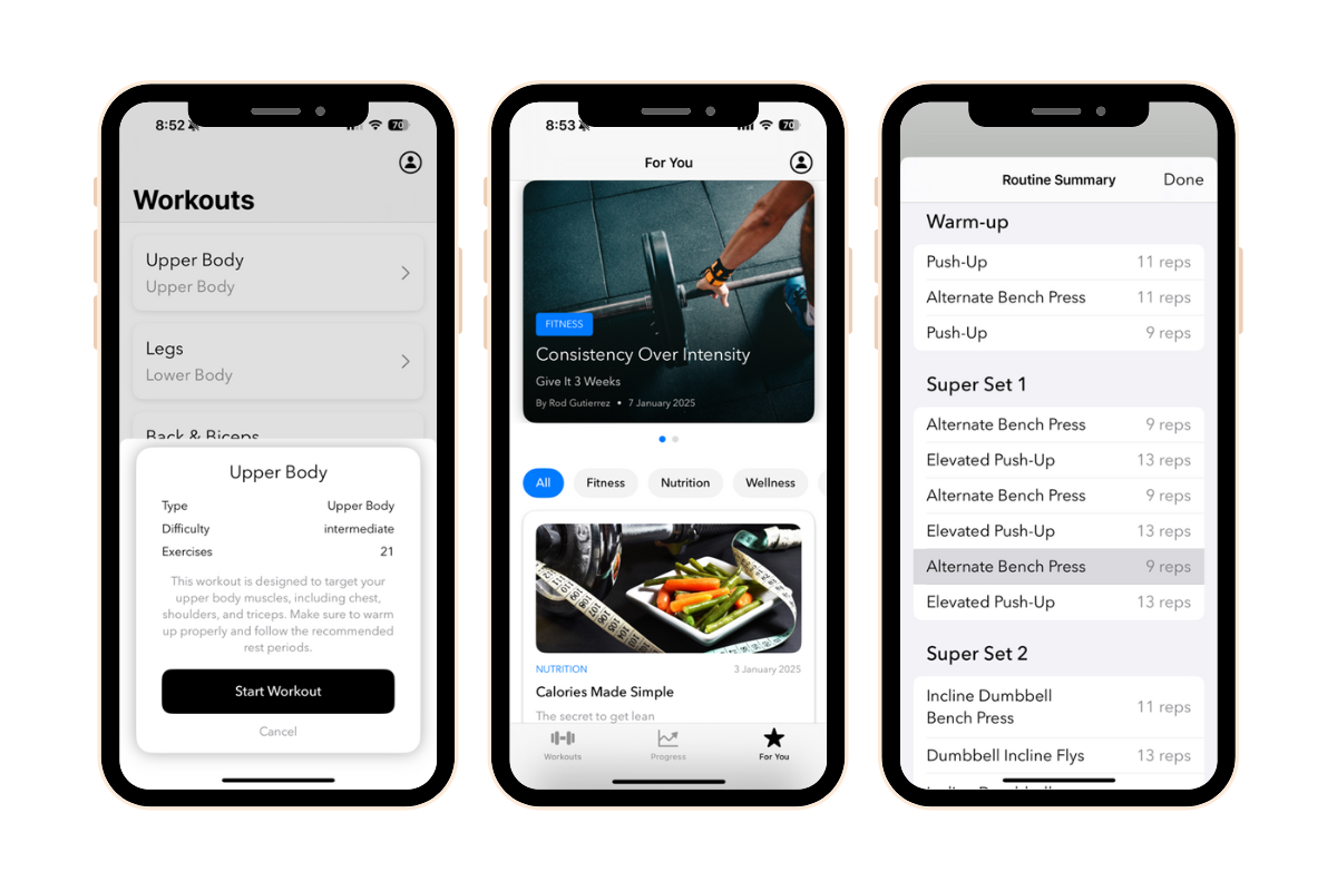 Fitby – AI & No-Code Built Fitness App